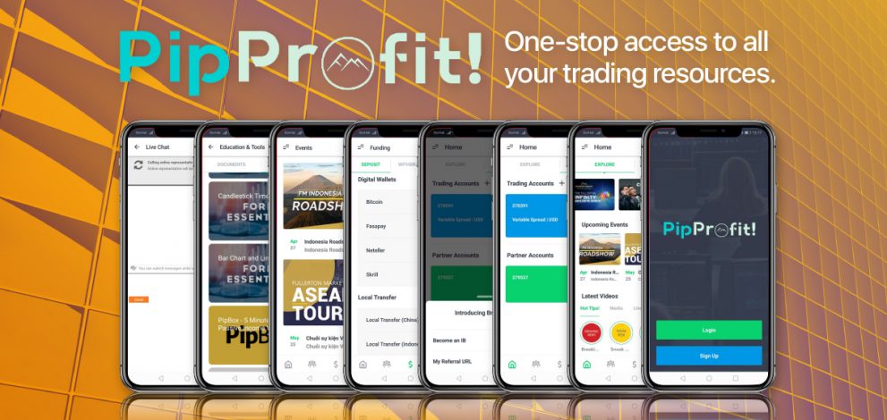 PipProfit แอพของบริษัทนายหน้าซื้อขายหลักทรัพย์