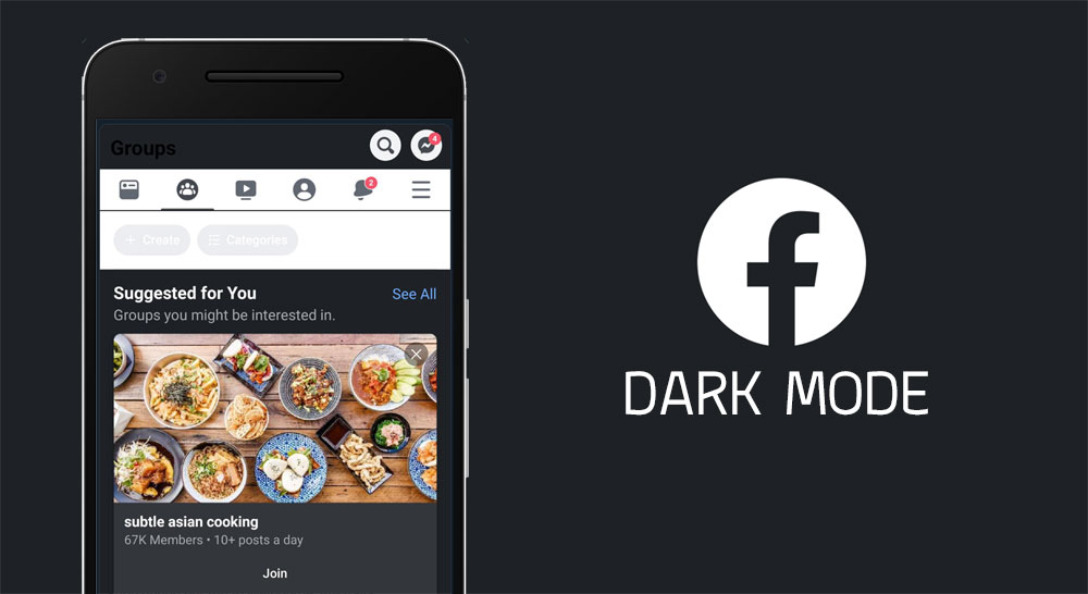 แอปพลิเคชั่น Facebook จะเพิ่มฟีเจอร์ Dark Mode